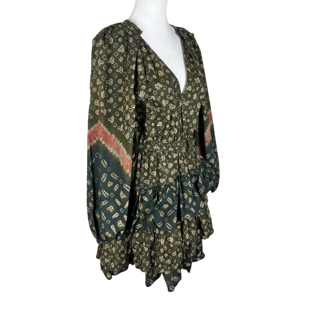 Ulla Johnson Miranda Jasper Ruffle Mini Dress Belted Boho Cottagecore Size 10 - Picture 3 of 7